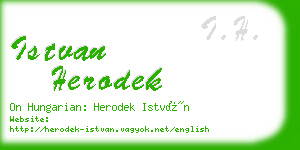 istvan herodek business card